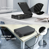 KENRONE Portable Safe Box,Biometric Gun Safe for Handgun,Fingerprint Cabinet Boxes with Keys and Password to Quick Unlock,Safe Case for Guns Nightstand Travel Carry-on KENRONE