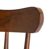 SAFAVIEH Home Collection Reeves Farmhouse Walnut Brown Spindle Back Living Room Accent Dining Chair SAFAVIEH