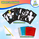 Play Brainy 10-in-1 Foil Art Kit - Kids Arts and Crafts Kit for Ages 5+, Mess-Free Kids Craft Set with 10 Printed Cardboard Sheets, 38 Foil Papers & Scratch Pen, DIY Activity & Birthday Christmas Gift Play Brainy