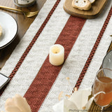Artoid Mode Caramel Farmhouse Woven Rustic Table Runner, Seasonal Holiday Hollow Kitchen Dining Table Decoration for Home Party Decor 12x72 Inch Artoid Mode