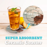 Funny Coasters - House Warming Gifts New Home - Housewarming Gifts for Women, Men, Couple, New Homeowner - Farmhouse Bar Coasters for Drinks with Holder - First Apartment Essentials Ultimate Hostess