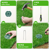 Oiyeefo Artificial Turf Grass Outdoor - Fake Grass Rug with Drainage Holes for Patio,Balcony,Squares,Garden-Dogs Grass Pee Mat(4FT x 6FT) Oiyeefo
