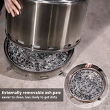 ROOMTEC 19.5" Smokeless Fire Pit, Portable Wood Burning Firepit with Stand and Bag, Easy Clean Bonfire with Removable Ash Pan, Low Smoke Fireplaces for Camping, Patio and Outside ROOMTEC