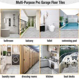 12 Pcs Drainage Mat Modular Interlocking Cushion 11.8" x 11.8" Interlocking Garage Floor Tiles Non-Slip Splicing Interlocking Rubber Floor Tiles for Drain, Deck, Pool, Outdoor/Indoor (Grey) JOHAHTANG