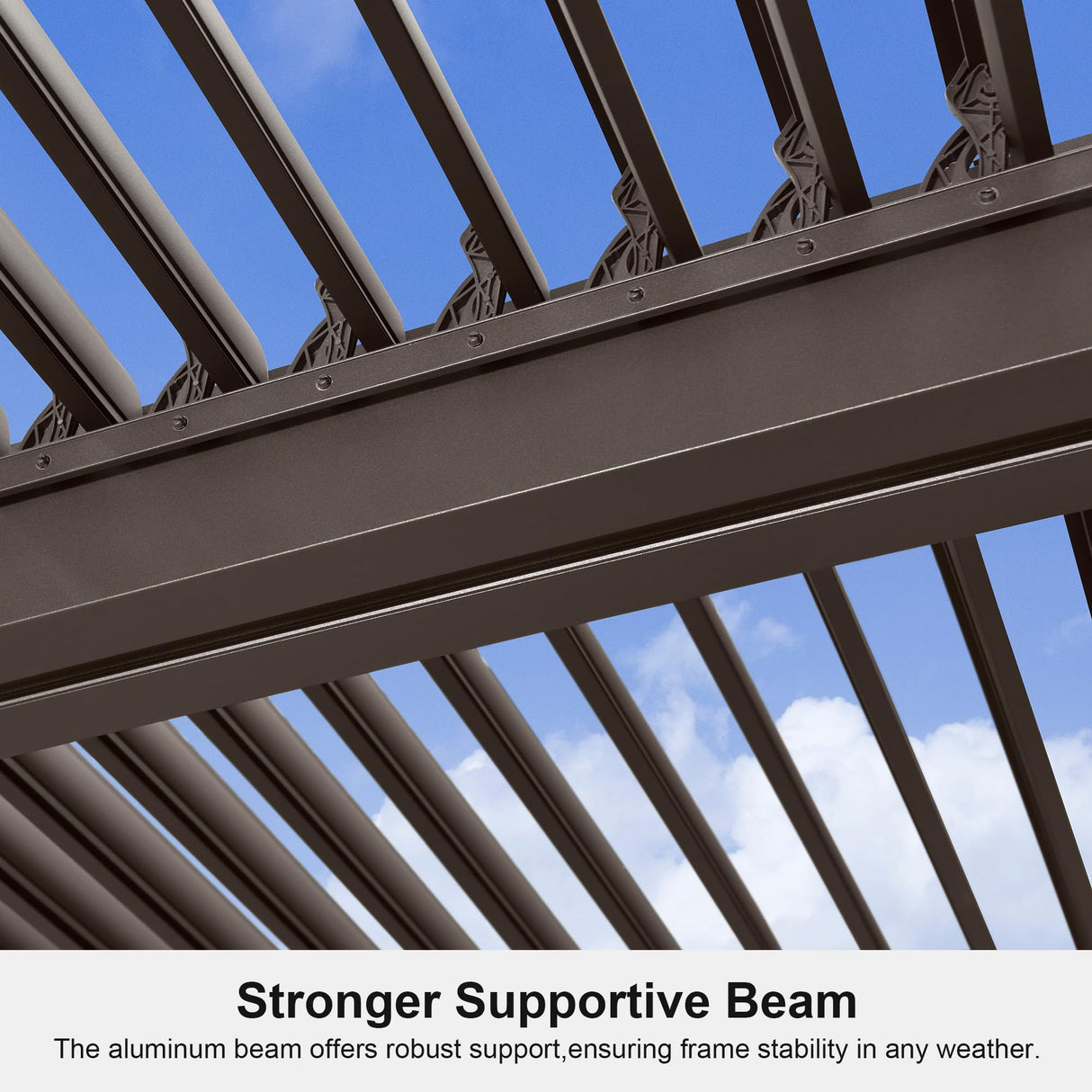 PURPLE LEAF Louvered Pergola 10' × 14' Outdoor Hardtop Gazebo Adjustable Aluminum Sun Shade for Deck Garden Backyard Patio Retractable Roof Canopy PURPLE LEAF