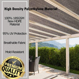 Alion Home Outdoor Pergola Sun Shade Cover Cloth Patio Canopy HDPE Permeable with Grommets (10' x 14', Brown) Alion Home