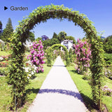 Metal Garden Arch,7.8 Feet High x 5.5 Feet Wide Sturdy Metal Arbor with Sharp Ends for Climbing Vines and Plants,Weddings Quinceaneras Party Decoration LeJoy Garden