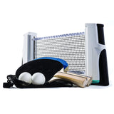 Franklin Sports Anywhere Table Tennis – Complete Portable Ping-Pong Set – includes Ping-Pong Paddles, Balls, Net, Plus Easy-Carry Bag – Easy Set-Up – Expands to 6’ – Easily Attaches to Table Surfaces Franklin Sports