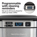 Hamilton Beach Programmable Coffee Maker, 12 Cups, Front Access Easy Fill, Pause & Serve, 3 Brewing Options, Black (46310) Hamilton Beach