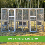 Catio Outdoor Cat Enclosure with Weatherproof Tarp Roof, Large Window, Multi-Platform Walk-in Cat House for Indoor/Outdoor Use Gowoodhut