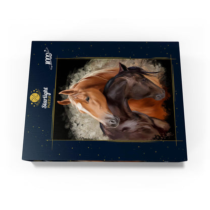 MyPuzzle Horse Hug - Premium 1000 Piece Jigsaw Puzzle - Made in USA