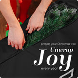 Handy Laundry Rolling Tree Storage Bag - For 9-Foot Artificial Christmas Holiday Tree. Zippered Bag, Carry Handles and Wheels for Easy Transport. Protects Against Dust, Insects, and Moisture. (BLACK) Handy Laundry