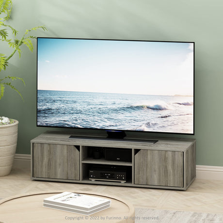 Furinno Classic Stand for TV up to 55 Inch, French Oak Furinno