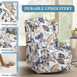 Consofa Swivel Rocker Recliner, Manual Rocker Recliner Chair for Adults, Glider Rocking Chair for Nursery with Padded Seat for Living Room, 360° Swivel Rocking Chair Small Recliners for Small Spaces Consofa