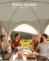 Mars Explo Screen Pop Up House Room Tent, Canopy Sun Shade Shelter for Camping, Patio, Backyard, Deck & Outdoor Activities, Portable Gazebo, Not Waterproof, 10'x10',Beige Mars Explo