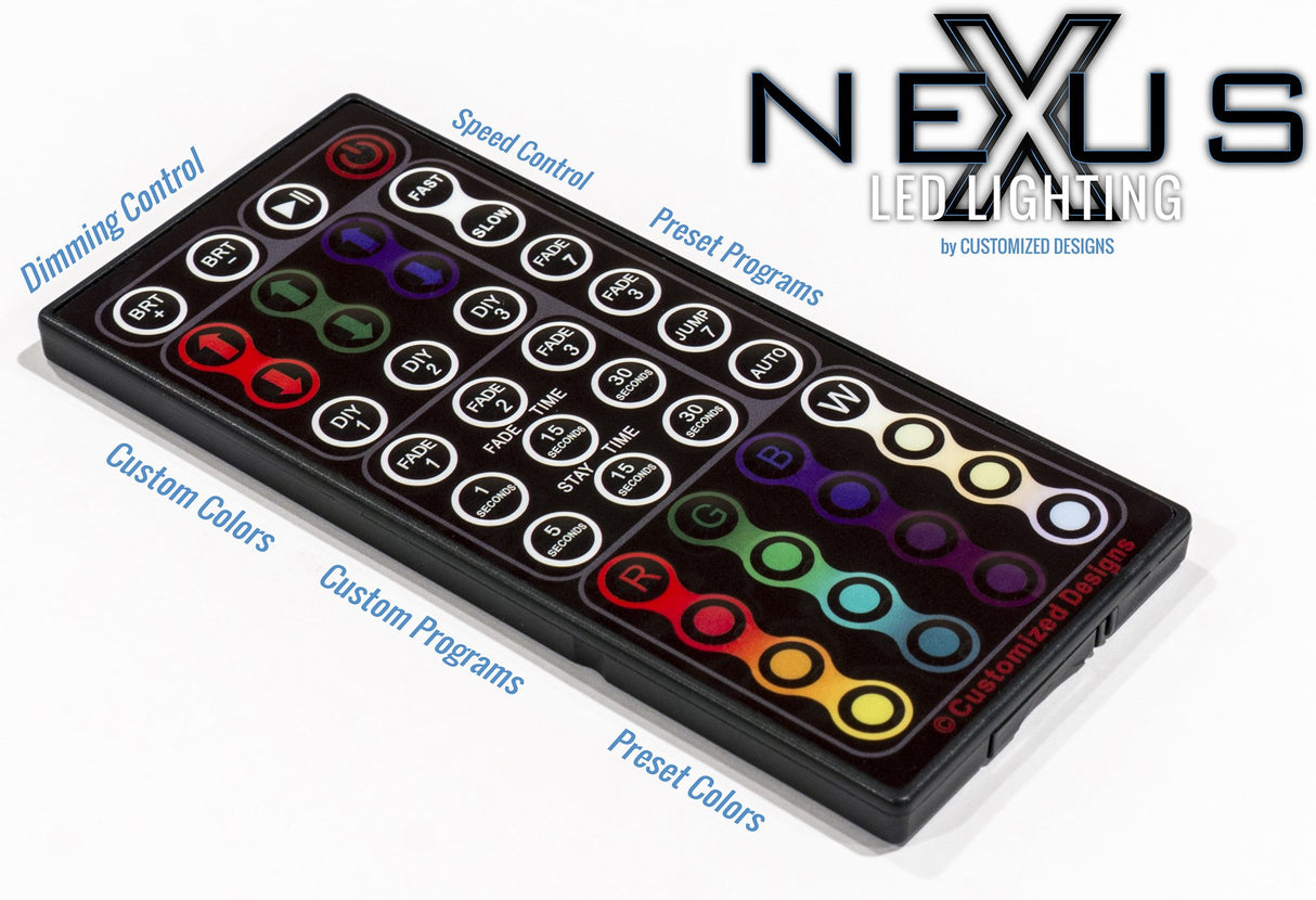 Customized Designs 3 Tier Wall Mounted Liquor Bottle Shelving w/Wine Glass Slots & LED Lighting (36) Customized Designs