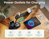 Coleshome Laptop Desk, 40 Inch Small Desk with Drawers & Power Outlet for Bedroom, Computer Desk Home Office Desk with Storage Shelves, Reversible Study Table for Small Spaces, Rustic Brown Coleshome