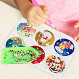 MEIEST 48 PCS Colorful Christmas Art Diamond Envelope Seals Kits,5D DIY Diamond Painting Mosaic Stickers by Numbers Crafts Set for Kids and Adults,Creative Handmade Art Craft Gift MEIEST