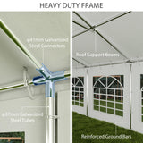Outsunny 20' x 40' Heavy Duty Party Tent, Galvanized Outdoor Canopy Tent Large Event Shelter with Removable Sidewalls, 12 Windows and 2 Doors, Tents for Parties, Wedding, Events, BBQ Grill, White Outsunny