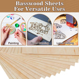 MITINU 40 Pack Basswood Sheets for Crafts,12"x12"x1/8" 3mm Thick Plywood Sheets with Smooth Surfaces-Unfinished Squares Wood Boards for Laser Cutting, Wood Burning, Architectural Models, Staining MITINU