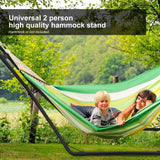 PioneerWorks Hammock Stand, Steel Hammock Frame Heavy Duty 550 LBS Capacity 2Person, Fits Hammocks 9 to 14 Ft, Portable Hammock Rack Adjustable Universal for Indoor Outdoor Backyard Camping Use PioneerWorks