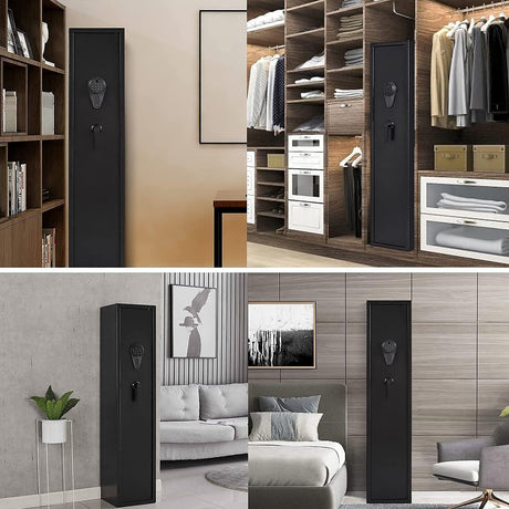 KAER 4-5 Gun Safes for Home Rifle and Pistols,Gun Safes,Shotgun Rifle Safe,Gun Safes for Rifle and Shotguns,Long Gun Cabinets with Fingerprint/Digital Keypad/Removable Shelf for Rifles Safes KAER