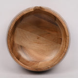 EDHAS Acacia Wood Yarn Bowl Holder | Handmade Holder with Holes | Yarn/Wool/String Storage Accessory (7" x 7" x 4") EDHAS
