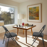 VINGLI Folding Chairs with Padded Seats, Metal Frame with Fabric Seat & Back, Capacity 350 lbs, Black, Set of 6 VINGLI