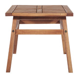 Walker Edison Outdoor Patio Wood Chevron Rectangle Coffee Table All Weather Backyard Conversation Garden Poolside Balcony, 42 Inch, Brown Walker Edison