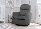 Delta Children Blair Slim Nursery Glider Swivel Rocker Chair, Charcoal Delta Children