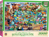 MasterPieces 3000 Piece Jigsaw Puzzle for Adults, Family, Or Kids - USA National Parks - 32"x45" Masterpieces