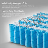 Queen Mattress- 12 Inch Hybrid Firm Support with Pocketed Coils & Cooling Gel Memory Foam | Orthopedic Back Pain Relief | Breathable | Queen Size Mattresses in a Box Pixafog