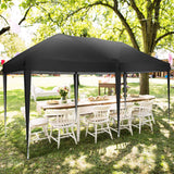 COBIZI 10x20 Pop Up Canopy Tent with 6 Sidewalls Tents for Parties Waterproof Camping Canopy Ez Up Party Tent Outdoor Portable Gazebo for Backyard Commercial Event Tent, Black COBIZI