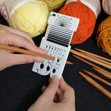 UPTTHOW Knitting Needle Gauge Spinning Control Card Multifunctional Combo Ruler for Spinners Yarn Measuring Tools WPI Guide Gauge Crochet Accessories UPTTHOW
