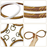 5PCS Oval Embroidery Hoops Set – Imitation Wood Cross Stitch Hoop Frames in 5 Sizes (4'' to 11.4'') – Decorative Display Rings for Hand Embroidery, Sewing, Needlepoint, DIY Crafts guofa