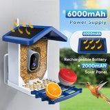 Smart Bird Feeder with Camera, 2.5K HD Bird Feeder Camera with Ai Identify, Auto Capture Videos & Motion Detection, Birdhouse Birdfeeder for Birds Lovers,Famliy,Friends VXTUYO