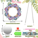 DIY Diamond Painting Mirror for Adults DIY Special Shaped Crystal Diamond Painting Kit Mandala Mirror Makeup Mirror Christmas Halloween Birthday Gifts Art Crafts Home Decor (Pink-Blue) antor
