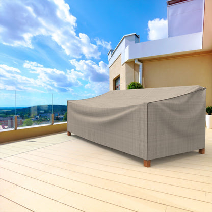 Budge P3W04PM1 English Garden Patio Sofa Cover Heavy Duty and Waterproof, Large, Two-Tone Tan - WoodArtSupply