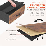 EnHomee 14 Drawer Dresser, Tall Dressers for Bedroom, Large Bedroom Dressers & Chests of Drawers, Sturdy Metal Frame & Wood Top, Easy Assembly, Closet, Living Room, Rustic Brown EnHomee