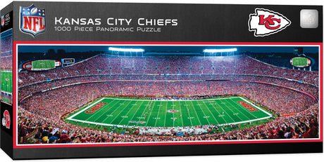 MasterPieces 1000 Piece Sports Jigsaw Puzzle - NFL Kansas City Chiefs Center View Panoramic - 13"x39" Masterpieces
