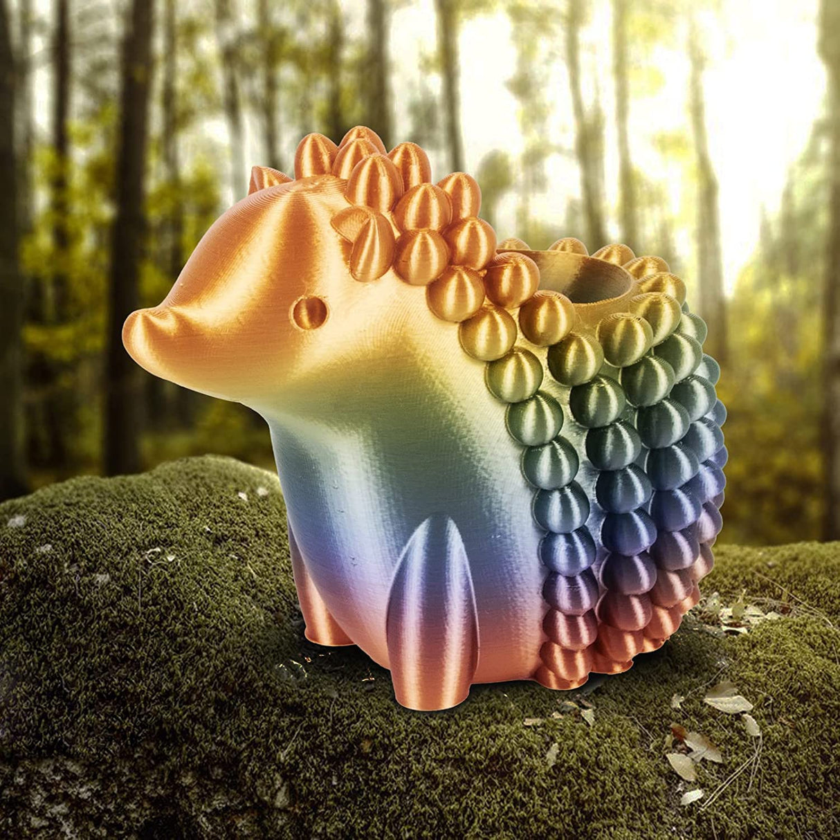 IEMAI Rainbow Silk PLA Filament 1.75mm, High-Speed 3D Printer Filament at 30-600mm/s, Rapid Color Changing Gradient Filament, Metallic Shiny Finish, 1kg/2.2lbs Spool IEMAI