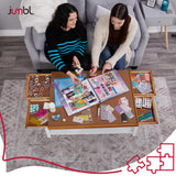 Jumbl 1500-Piece Puzzle Board | 27” x 35” Jigsaw Puzzle Table | 6 Removable Magnetic Sorting Drawers | Smooth Plateau Fiberboard Work Surface & Hardwood Construction | for Games & Puzzles Jumbl