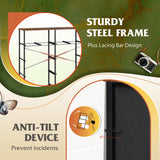 WLIVE Fabric Dresser for Bedroom, Storage Drawer Unit,Dresser with 10 Deep Drawers for Office, College Dorm, Black and Rustic Brown WLIVE