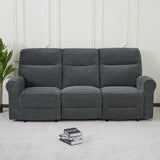 MCombo 87.8" Wall Hugger Power Reclining Sofa with Drop Down Table, 3-Seater Recliner Couch for Small Spaces Living Room RV, USB Ports, Fabric PR635M3 (Dark Grey) MCombo