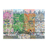 Galison Michael Storrings Dog Park in Four Seasons 1000 Piece Puzzle from Galison - Beautiful 1000 Piece Puzzle for Adults, Challenging and Fun, Thick and Sturdy Pieces, Great Gift Idea Galison