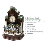 MOMENTS IN TIME 17.1" H Christmas Decor Cuckoo Clock with Christmas Village Scene, with LED Lights, Christmas Music, and Animation - Power Adapter (Included) MOMENTS IN TIME