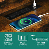 YITAHOME L Shaped Desk with Power Outlets & LED Lights, 60” Corner Computer Desk with Drawers & Lift Top, Home Office Desk with Monitor Stand & File Cabinet, Wood Height Adjustable Desk, Rustic Brown YITAHOME