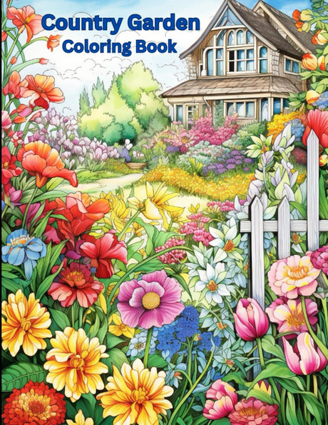 Country Garden Coloring Book: Calming colouring book for all ages (Nature) WoodArtSupply