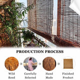 Bamboo Roll-Up Shades - Hand Woven Outdoor Blinds for Privacy and Sun Control YYmmDQ