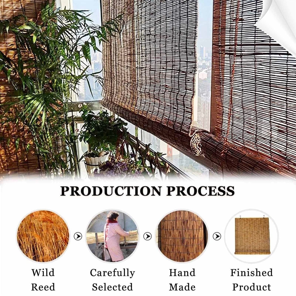 Bamboo Roll Up Outdoor Blinds – Natural Thermal Insulated Blackout Shades for Privacy and Cool Spaces YYmmDQ